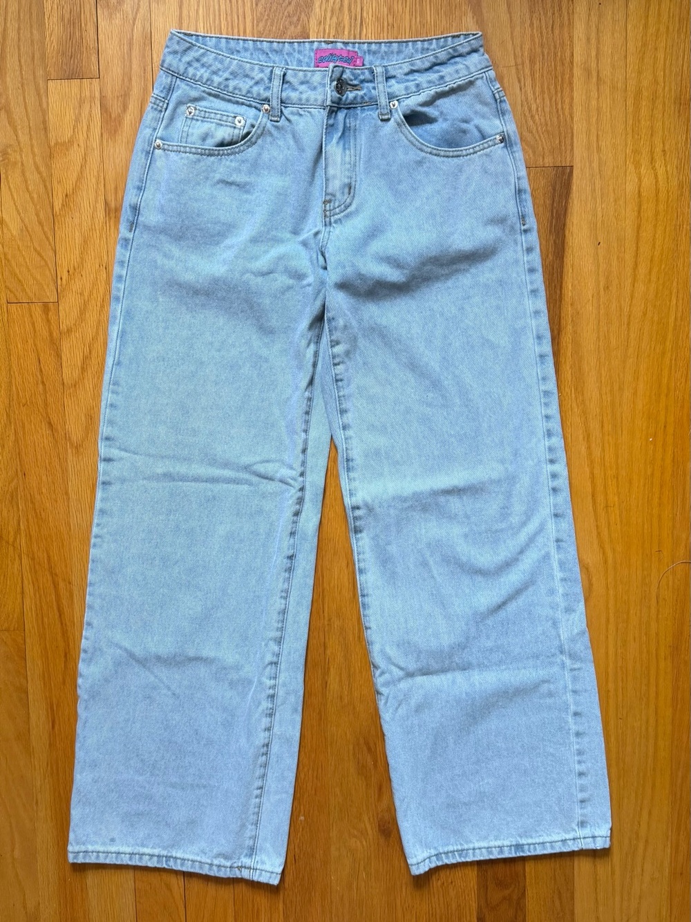Edikted Light Blue Straight Leg Jeans